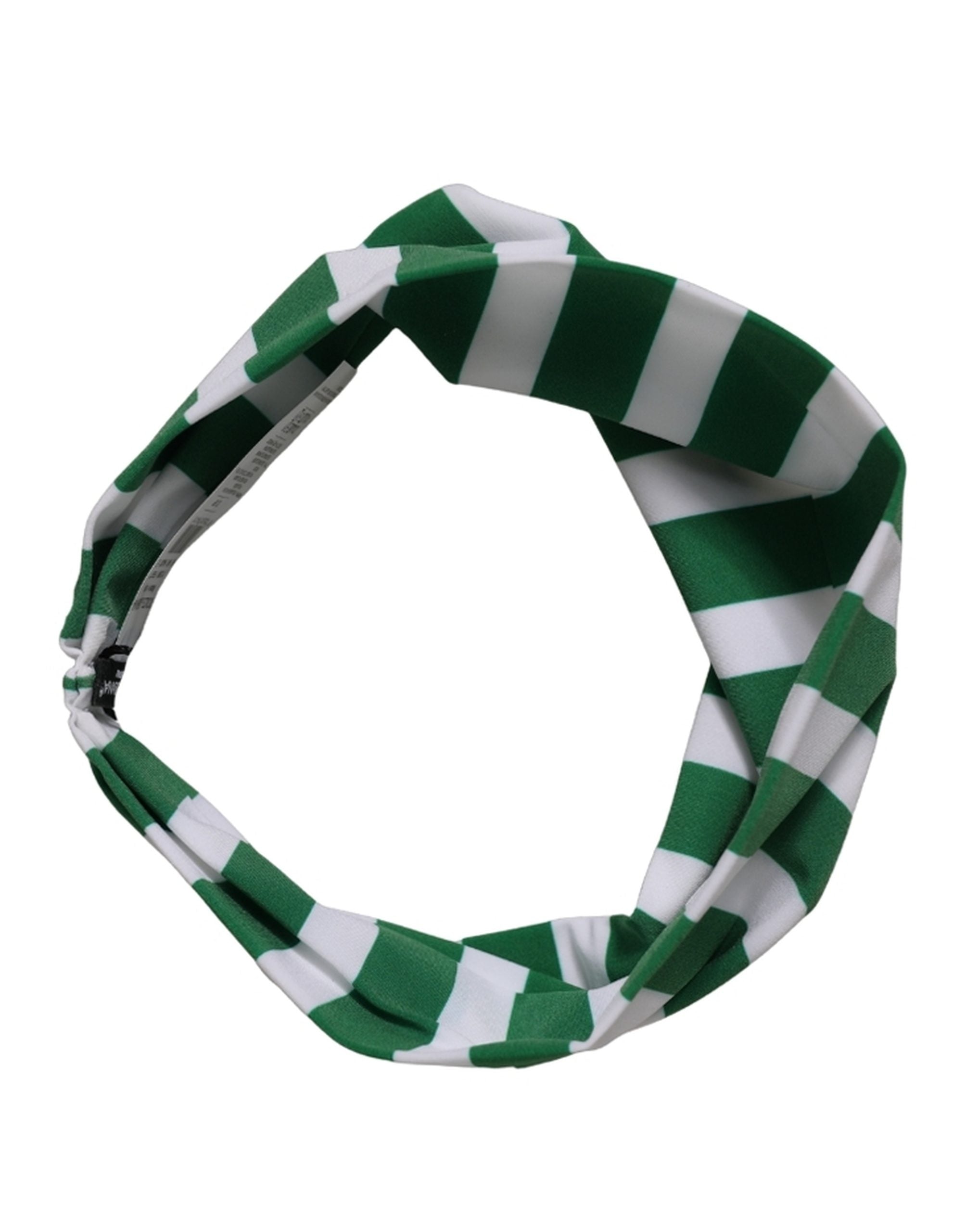 Dolce & Gabbana Color-Blocked Striped Nylon Headband — Green