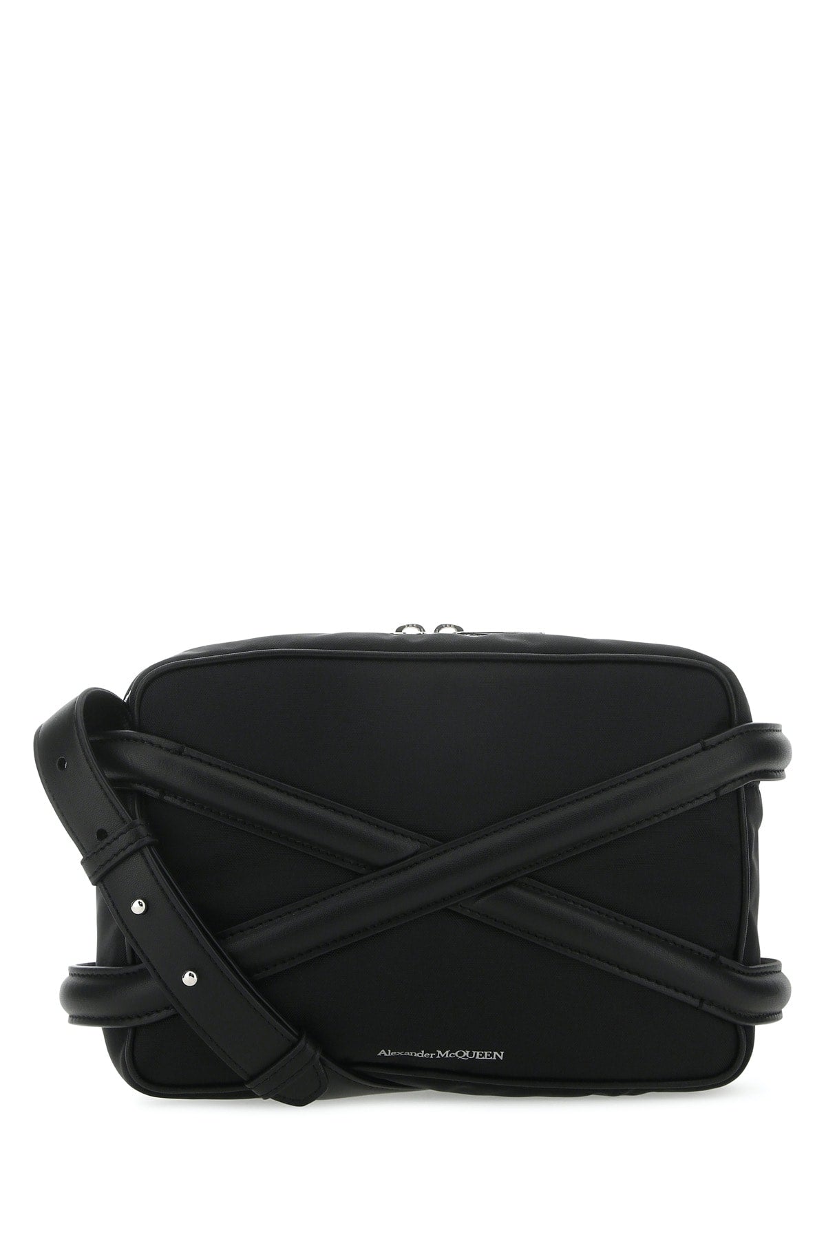 Alexander McQueen Leather Crossbody Crossbody Bag — Black