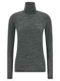 Jil Sander Virgin Wool Blend Knit Turtleneck — Gray