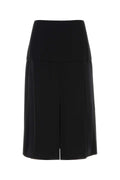 Jil Sander Virgin Wool Tailored Skirt — Black