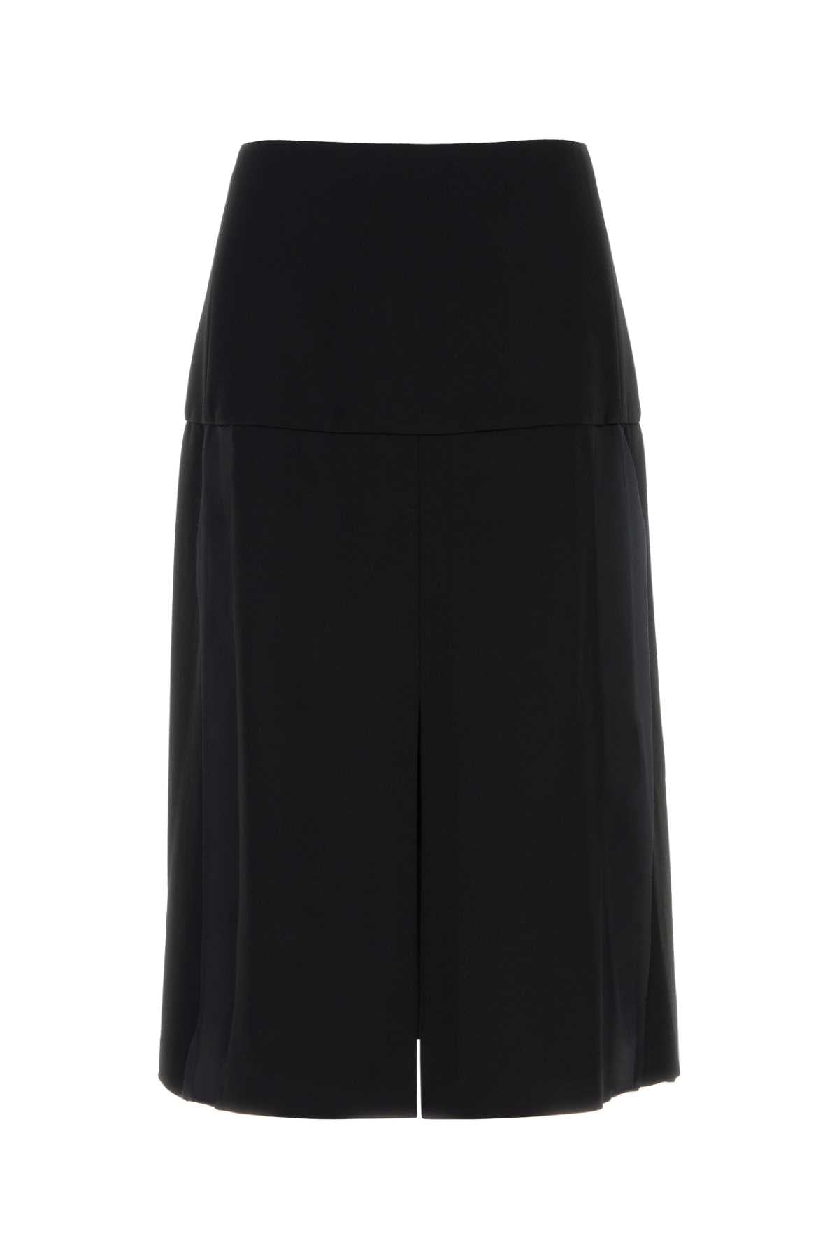 Jil Sander Virgin Wool Tailored Skirt — Black