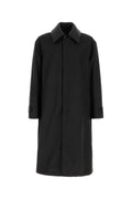 Bottega Veneta Wool Silk Trench Coat — Black