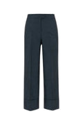 Pt Torino Cotton-Linen Trousers — Navy