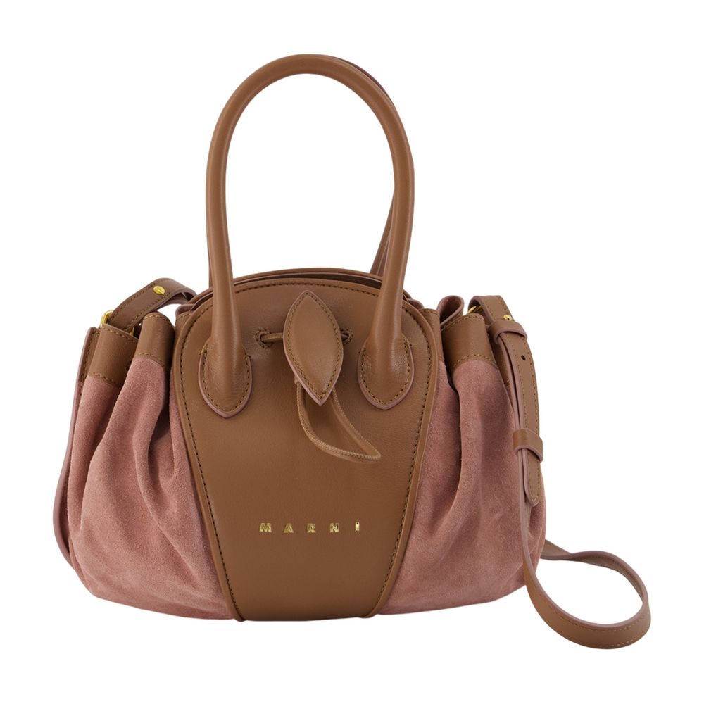 Marni Tulipea Shoulder Bag — Brown