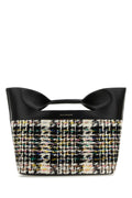 Alexander McQueen Leather and Tweed Top Handle Bag — Multicolor