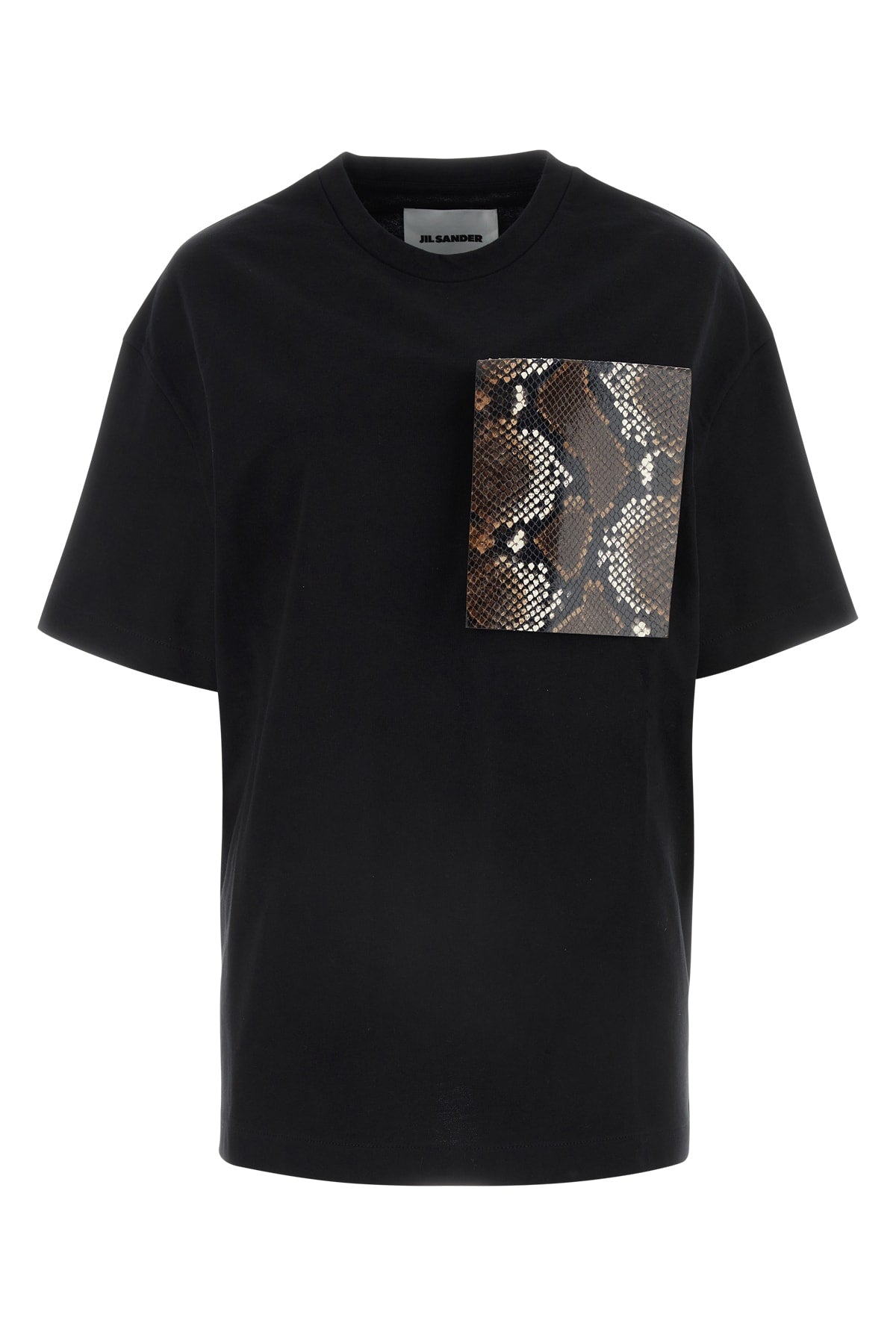 Jil Sander Python-Patch T-shirt — Black