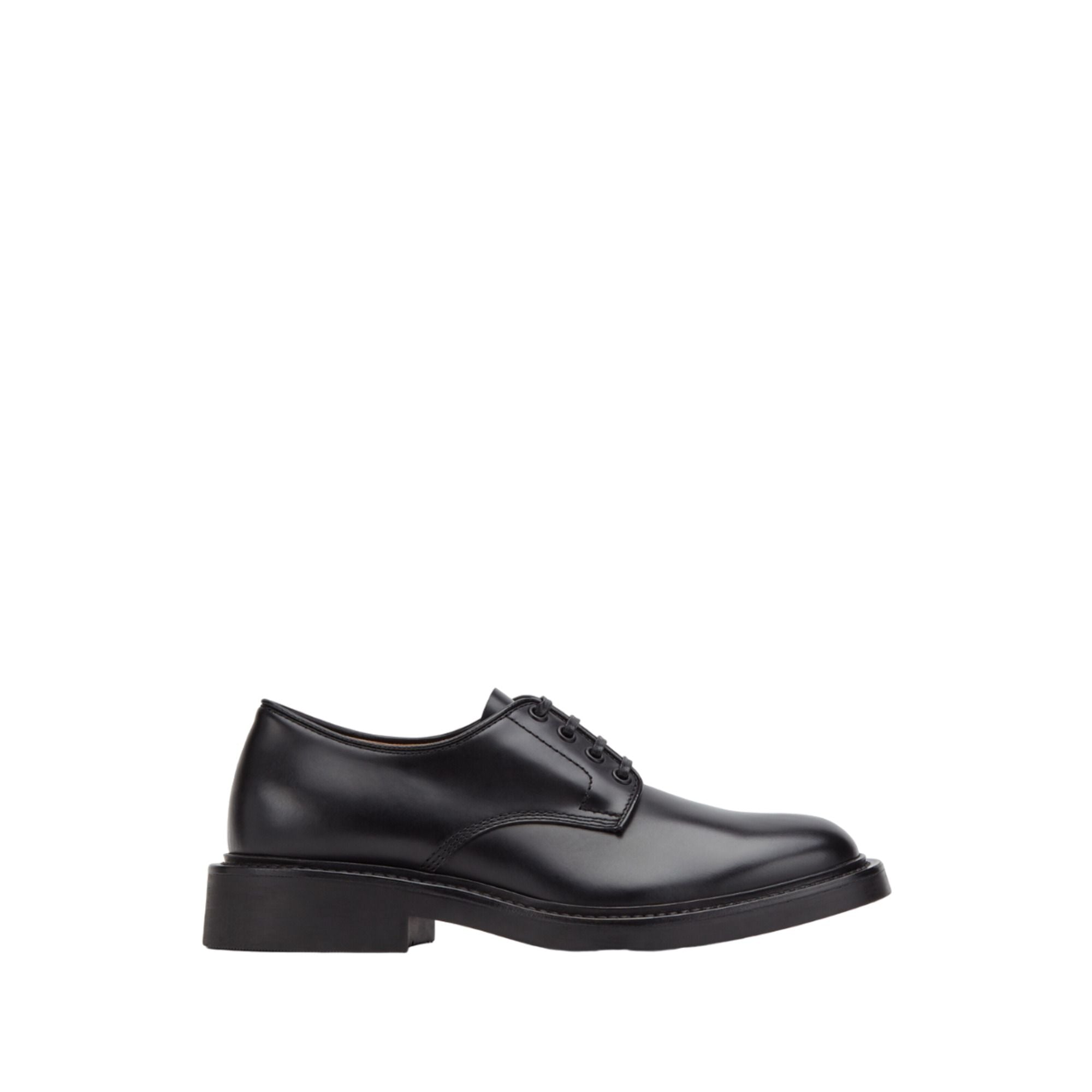 Bottega Veneta Lace-Up Leather Derby Shoe — Black