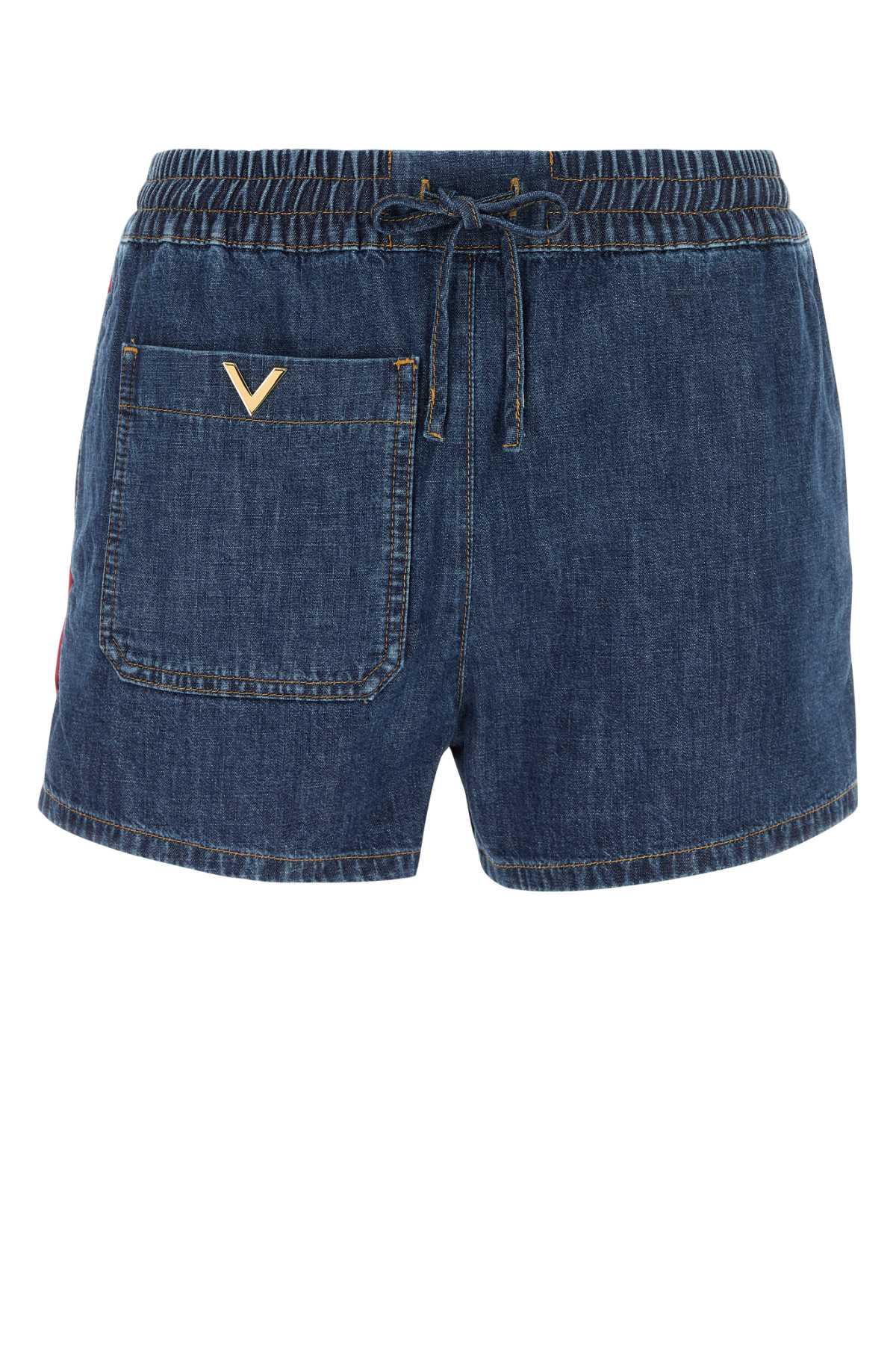 Valentino Garavani Denim Denim Shorts — Blue