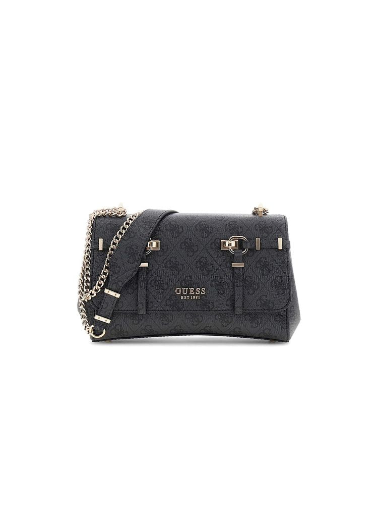Guess Logo Convertible Flap Crossbody Bag — Gray
