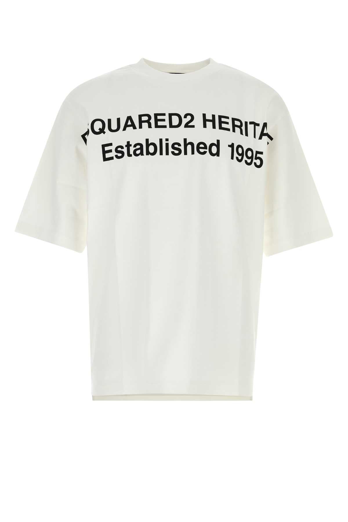 Dsquared2 Logo-Printed Cotton T-Shirt — White
