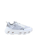 Pinko Metallic Calf Leather and Mesh Sneaker — Silver