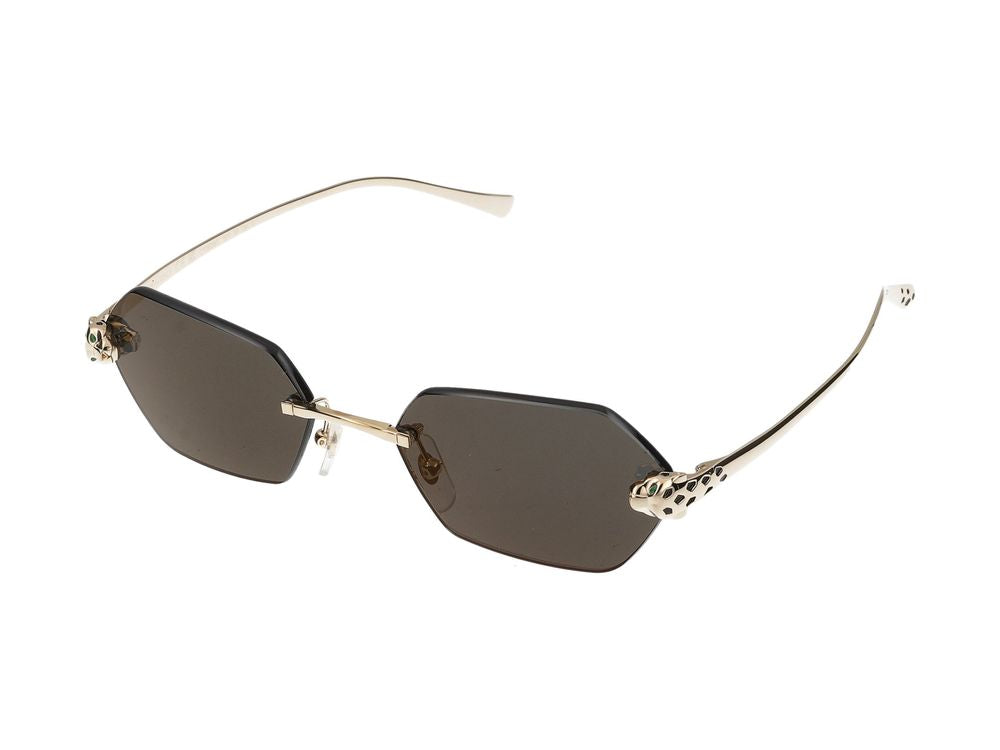 Cartier CT0636S Metal Frame Sunglasses — Gold