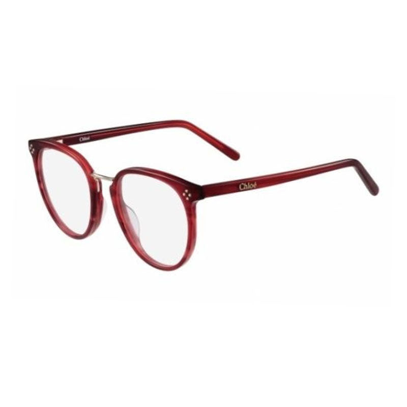 Chloé CE2690606 Acetate Round-Frame Eyeglasses — Red