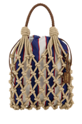 Prada Rope-Net Mesh Shoulder Bag — Beige