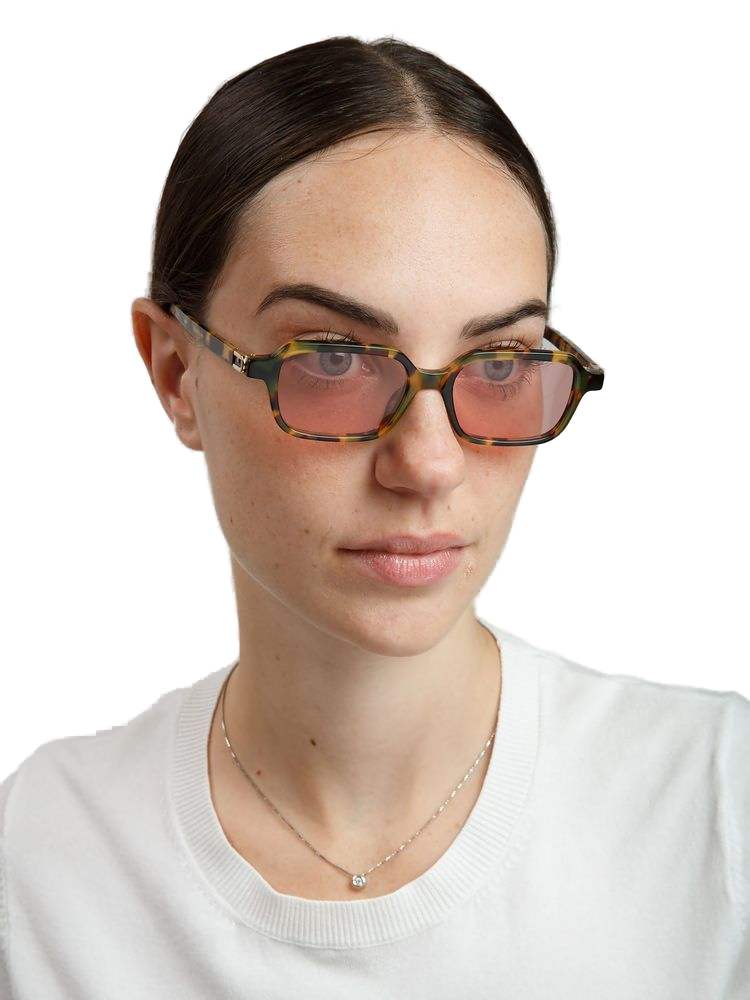 Furla SFU971 Tortoiseshell Acetate Sunglasses — Burgundy