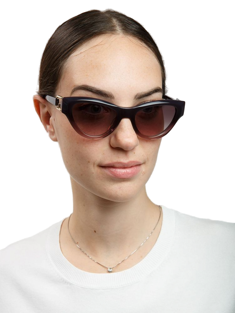 Furla SFU982 Gradient Acetate Cat-Eye Sunglasses — Purple