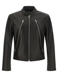 Maison Margiela Lamb Leather Multi-Zip Jacket — Black