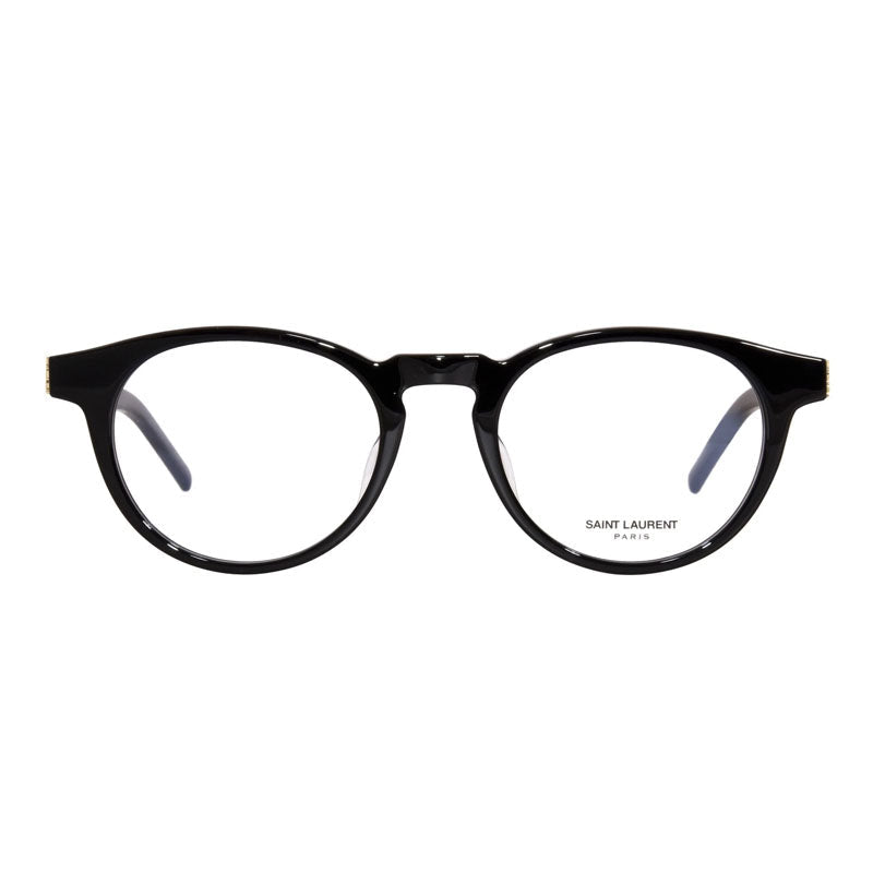 Saint Laurent Round Acetate Eyeglasses — Black