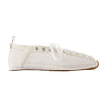 Ganni Mesh and Leather Ballerina Flat — White