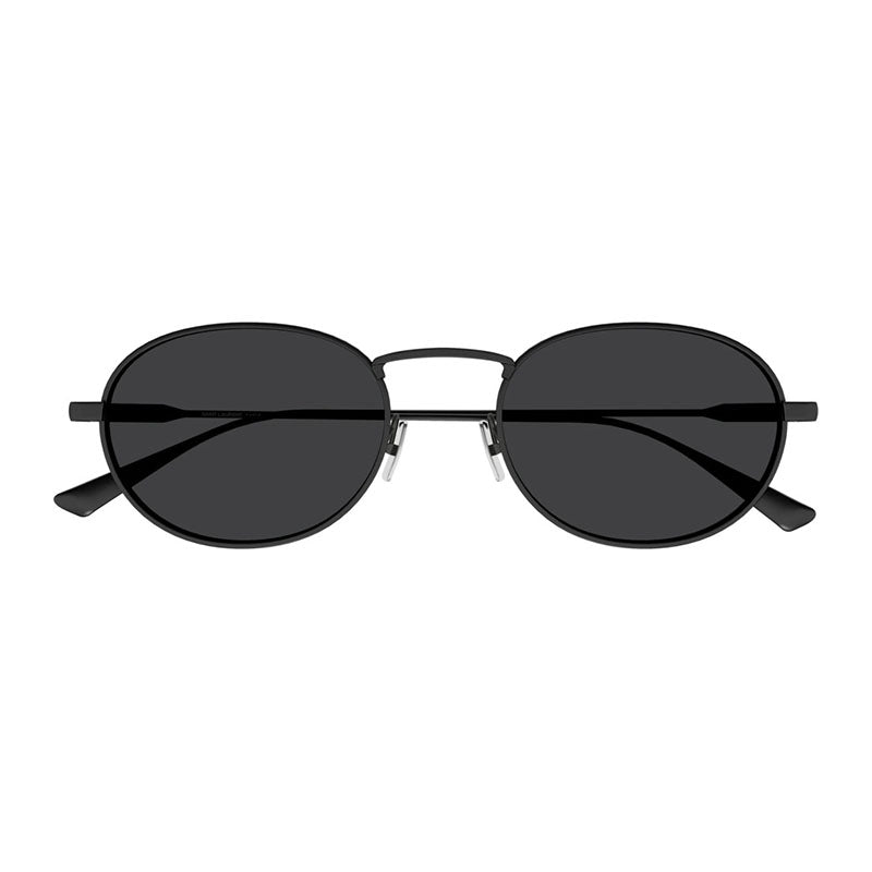 Saint Laurent SL799001 Round-Frame Metal Sunglasses — Black
