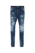 Dsquared2 Ripped Cotton Jeans — Navy