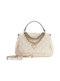 Guess Quilted Polyurethane Top Handle Bag — Beige