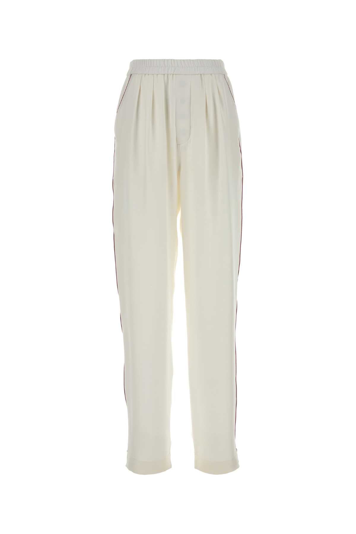 Tom Ford Silk Trousers — White