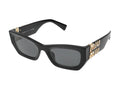 Miu Miu 0MU Rectangular Acetate Sunglasses — Black