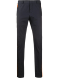 Valentino Contrast-Striped Trousers — Black