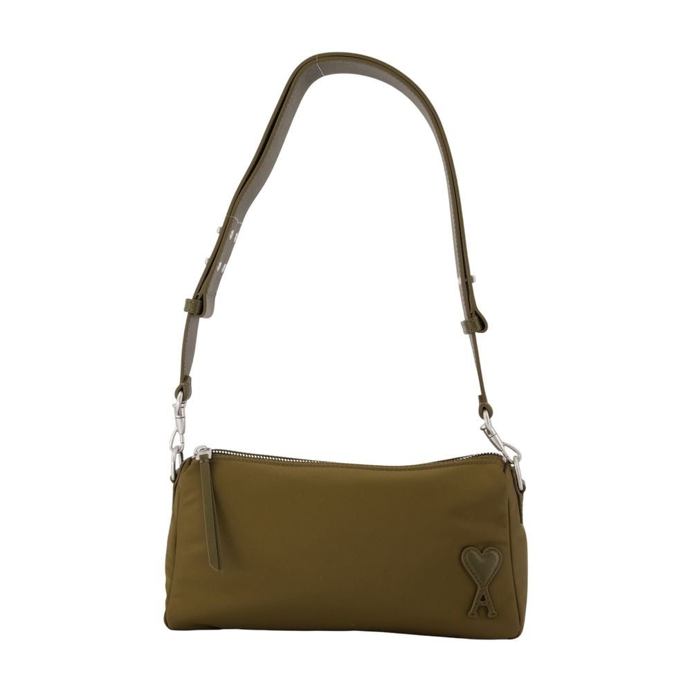 AMI Paris Shoulder Bag — Khaki