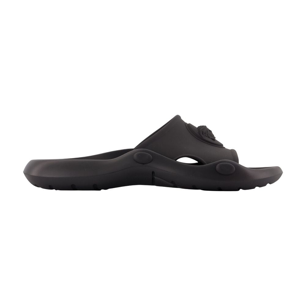 Versace Sculptural Molded Sandals — Black