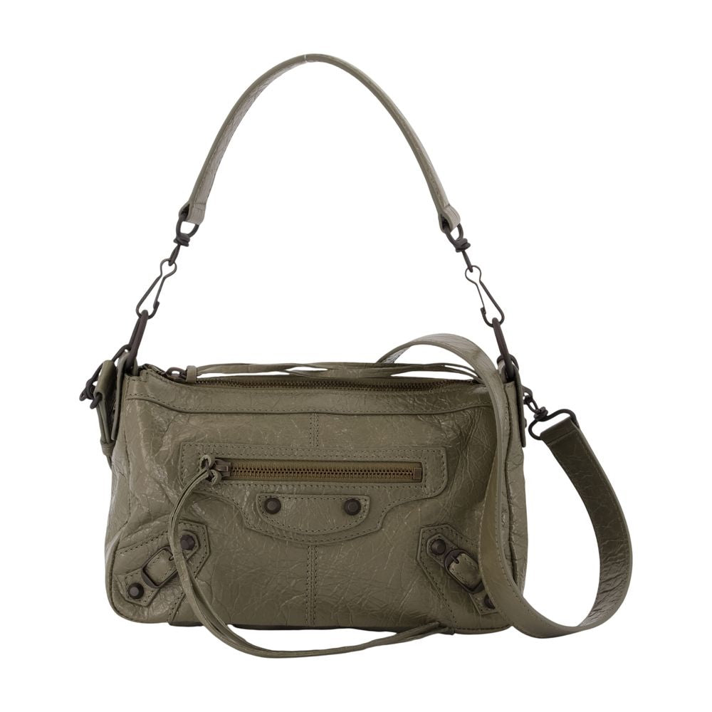 Balenciaga Le City Moto Mini Shoulder Bag — Khaki