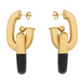 Rabanne Gold & Black Resin Earrings — Gold