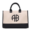Anine Bing Cotton Colour-Block Tote Bag — Beige
