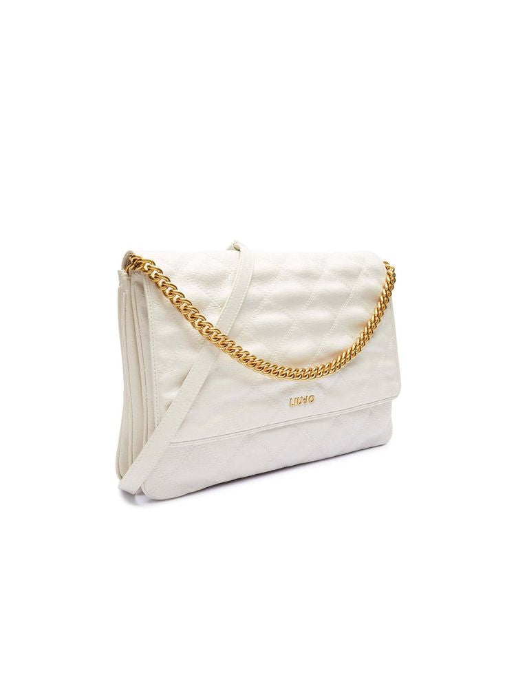 Liu Jo Quilted Polyurethane Shoulder Bag — White