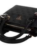 Guess Logo Polyurethane Shoulder Bag — Black