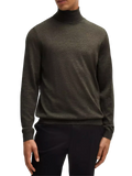 Hugo Boss Musso-P Turtleneck Sweater — Green