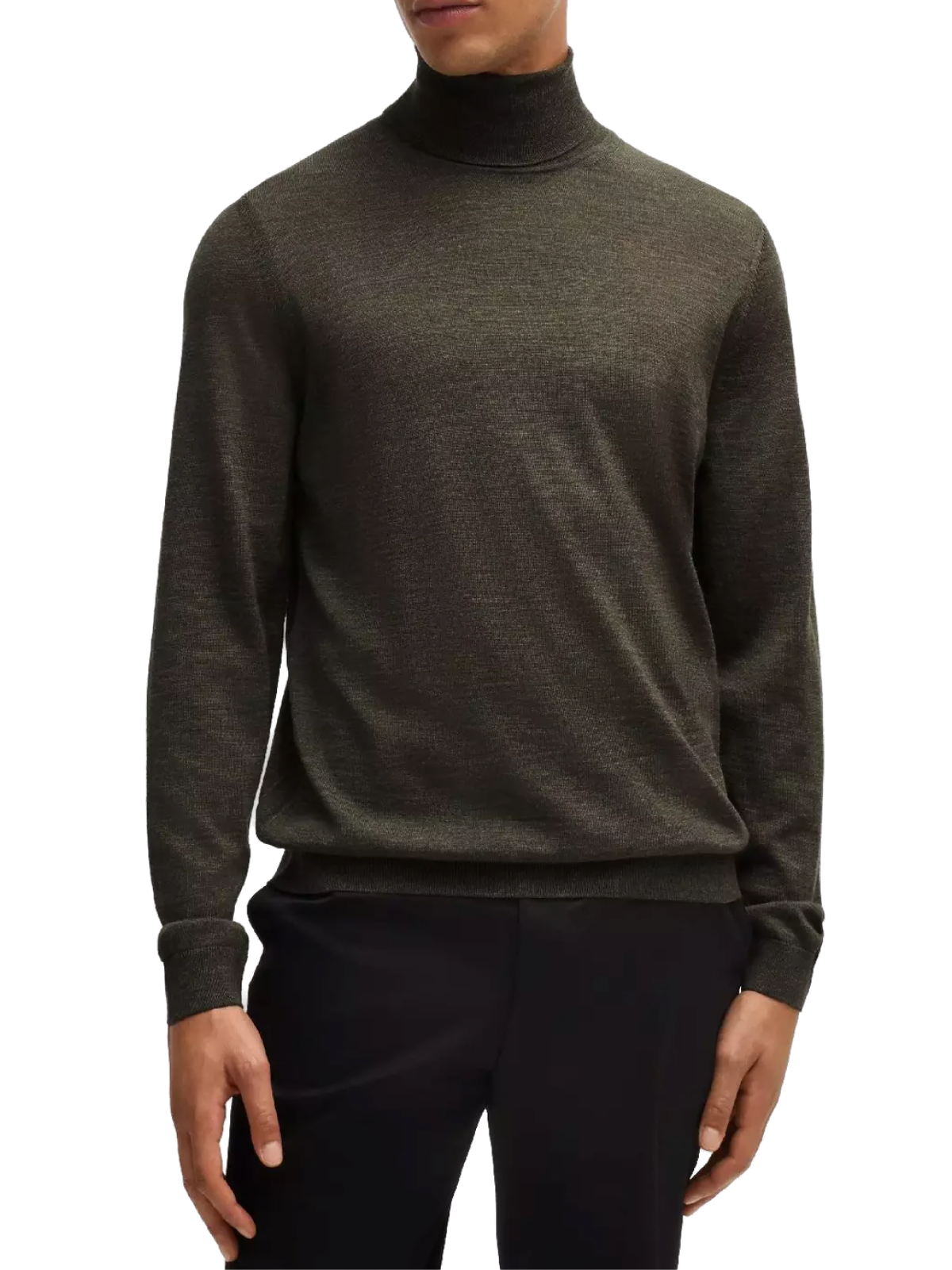 Hugo Boss Musso-P Turtleneck Sweater — Green