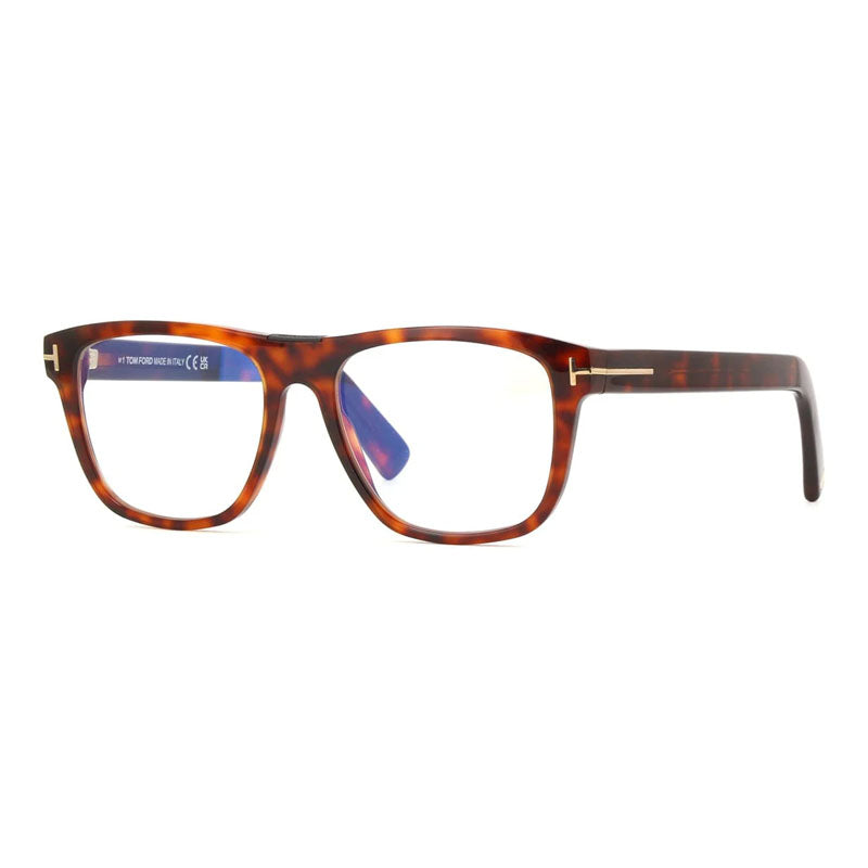 Tom Ford FT5902-B054 Tortoiseshell Square Full Rim Eyeglasses — Brown