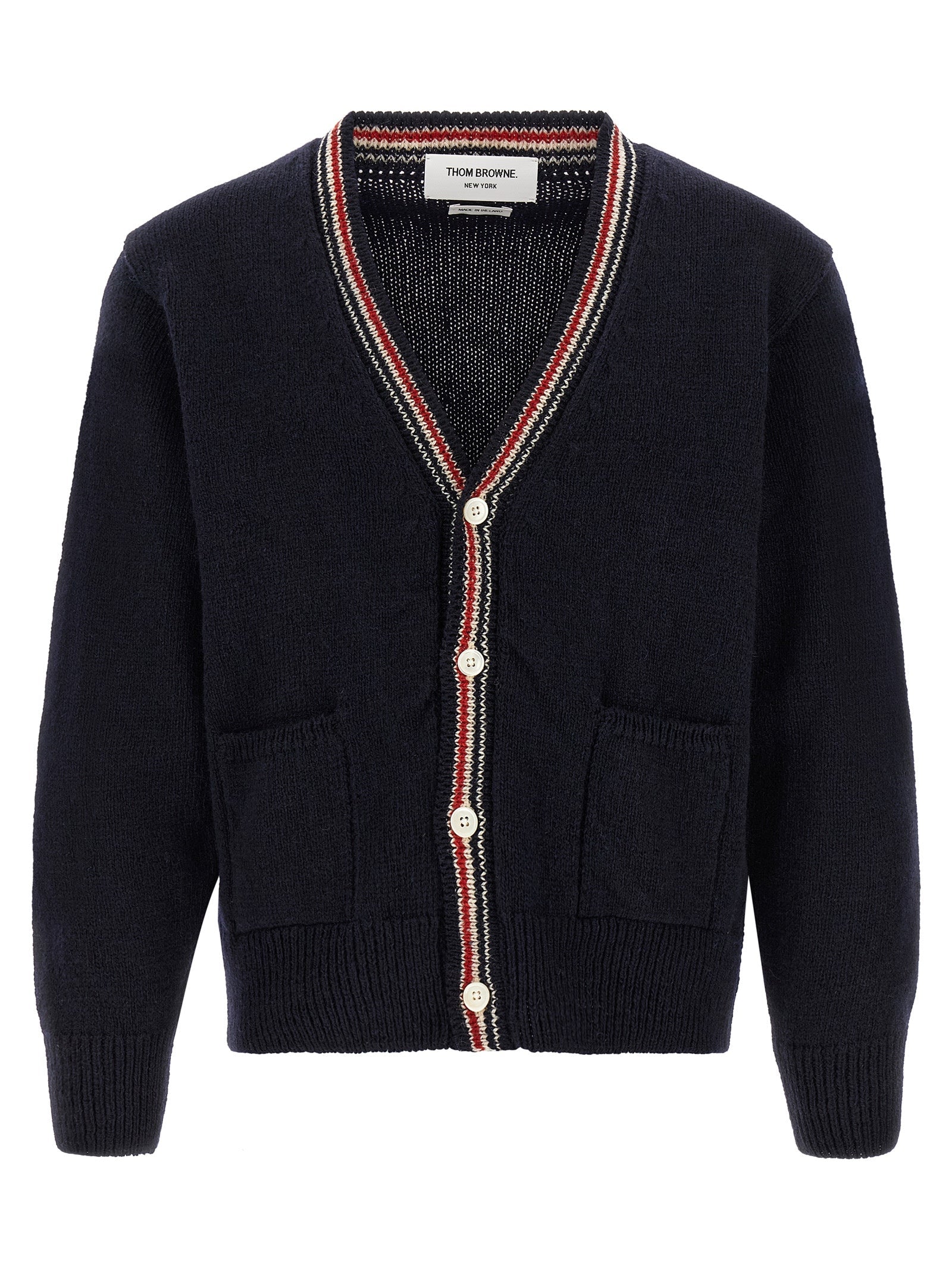Thom Browne Wool and Mohair Blend Cardigan — Navy