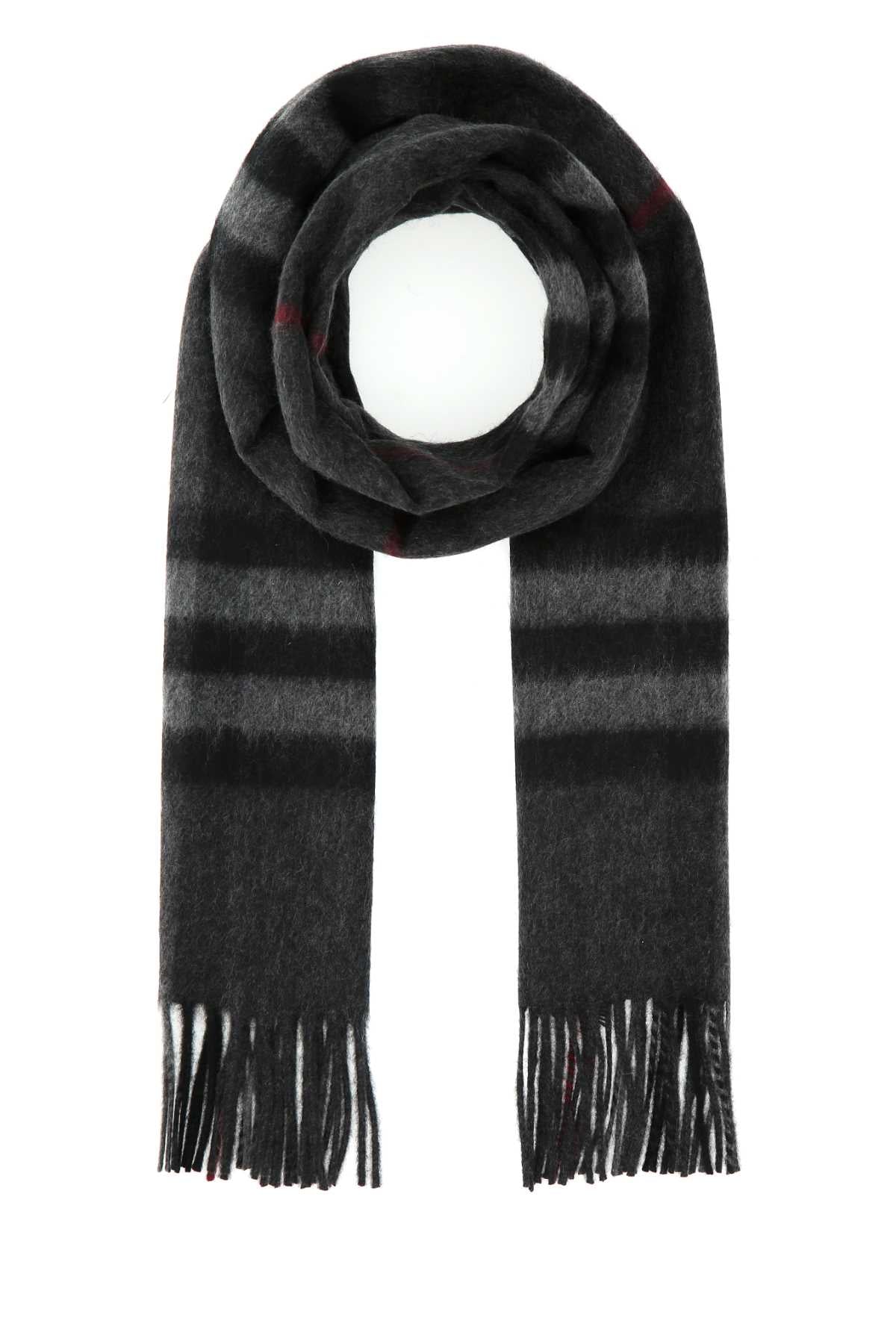 Burberry 100% Cashmere Scarf — Charcoal