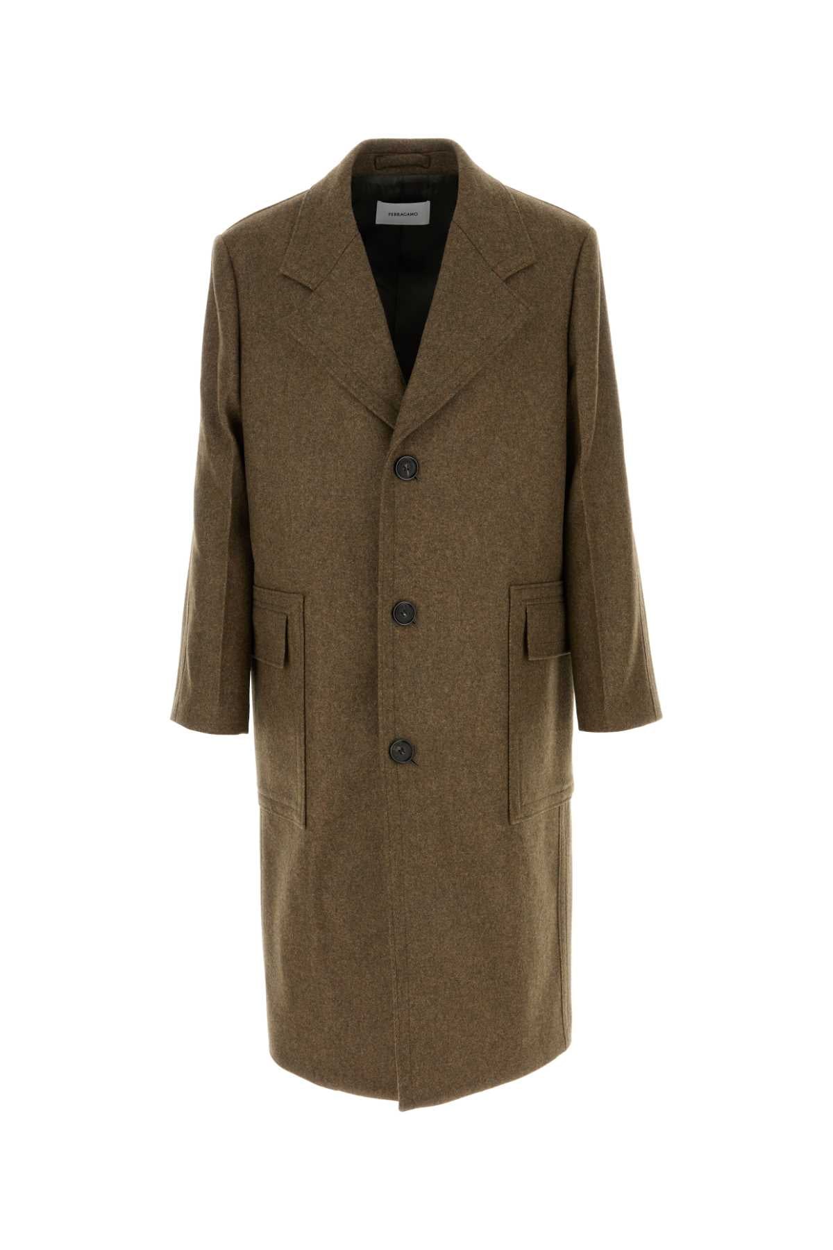 Ferragamo Coat Coat — Olive