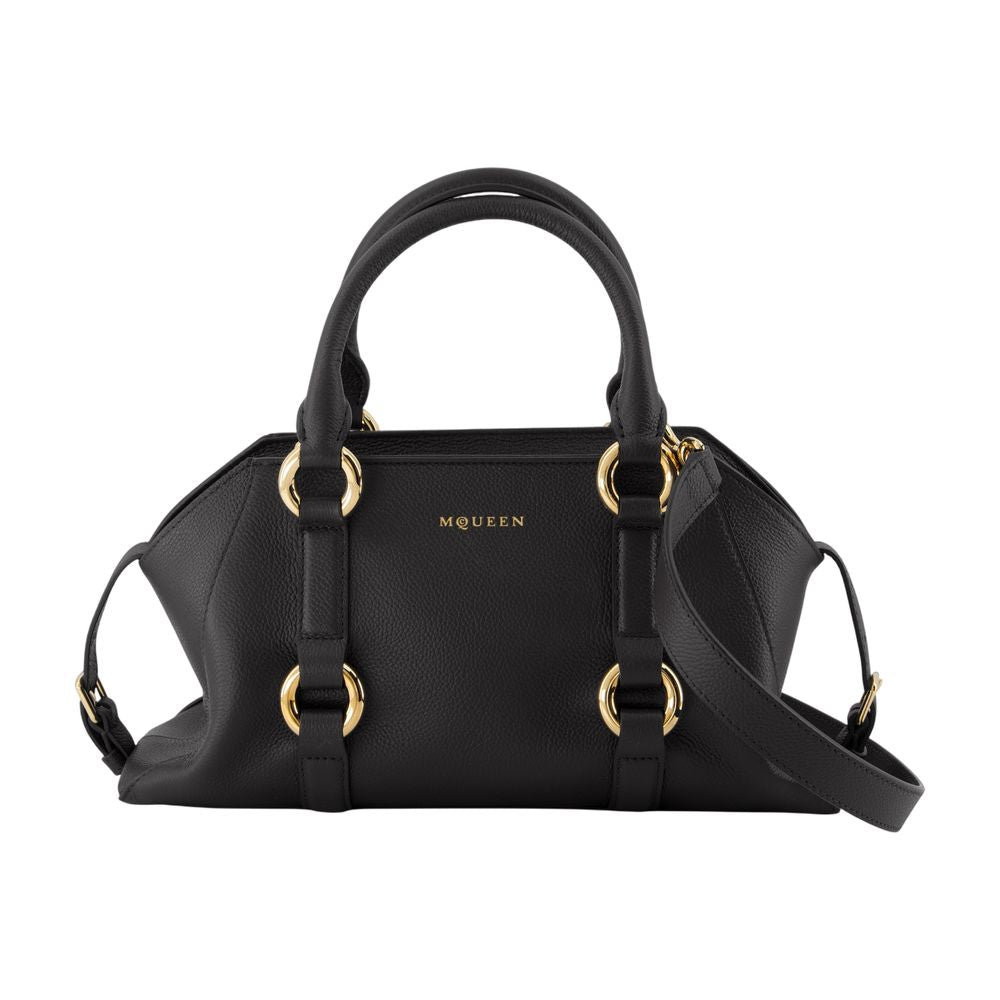 Alexander McQueen Farringdon Top Handle Bag — Black