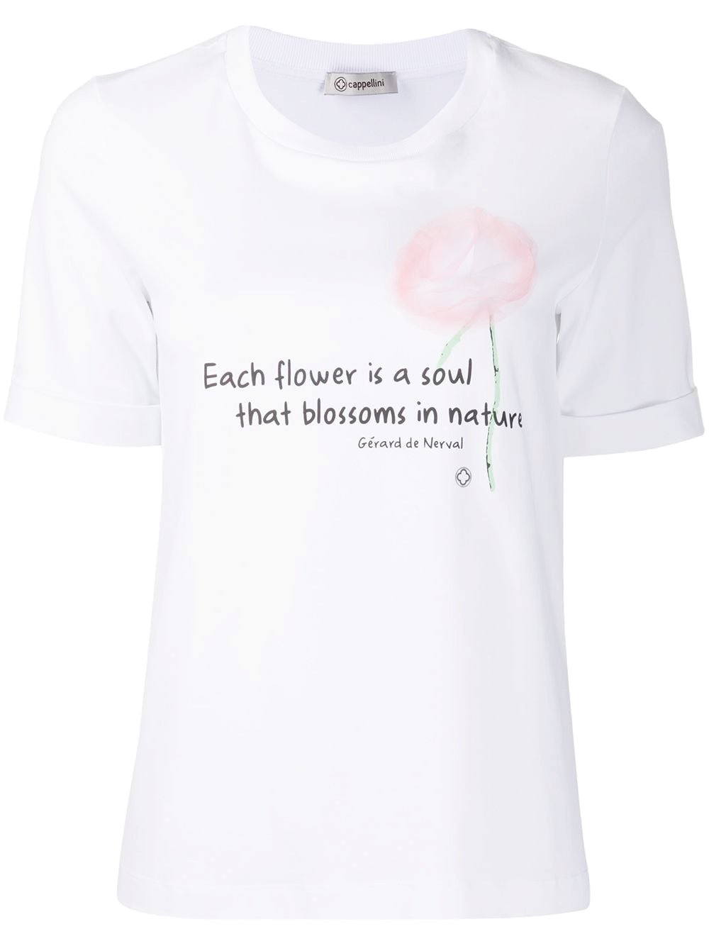 Peserico Floral Embellished T-Shirt — White