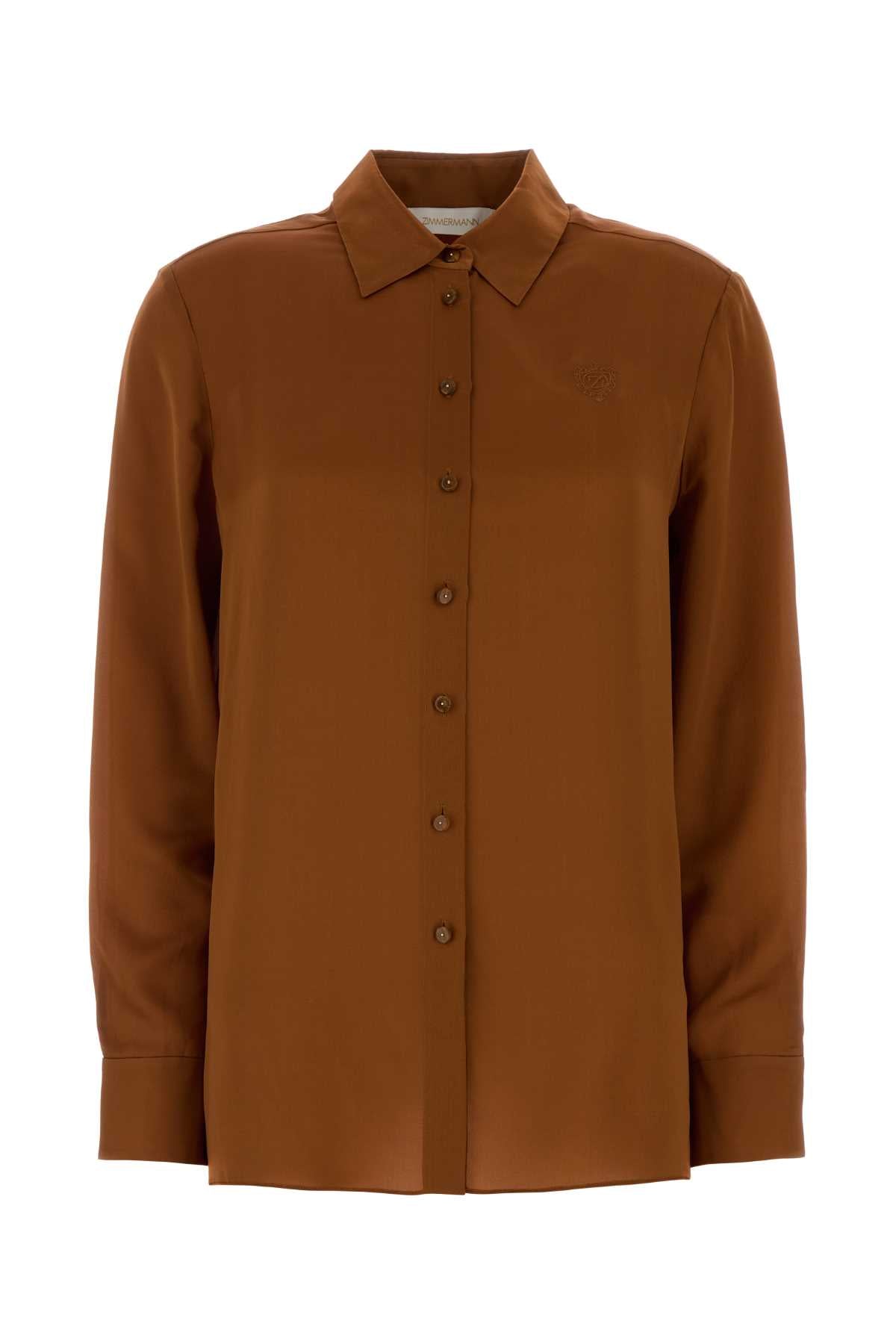 Zimmermann Cara Shirt — Brown