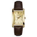 Bulova Gold Rectangular Watch — Gold