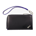 Ader Error Calfskin Leather with Detachable Strap Wallet — Black