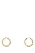 Amina Muaddi Textured Hoop Earrings — Gold