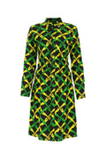 Bottega Veneta Botanical-Print Viscose Dress — Black