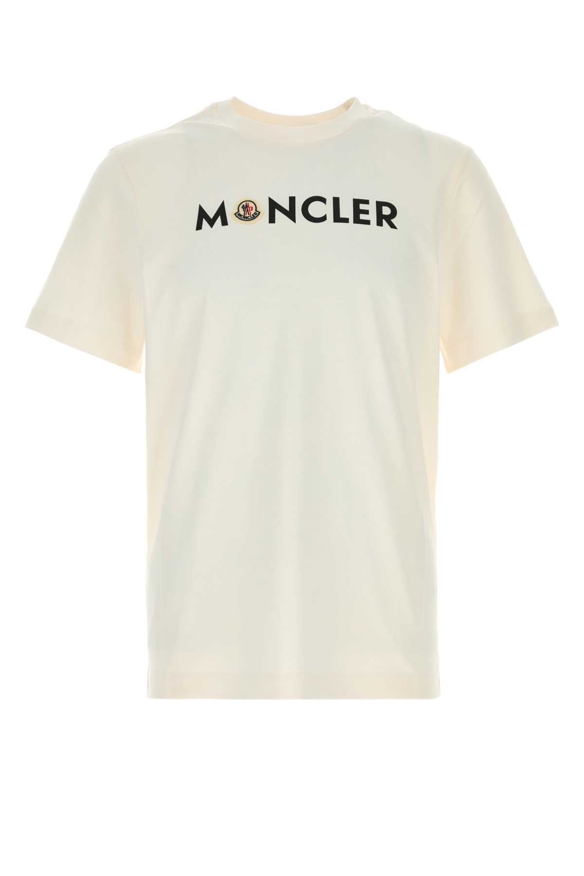 Moncler Logo-Print Cotton T-Shirt — White